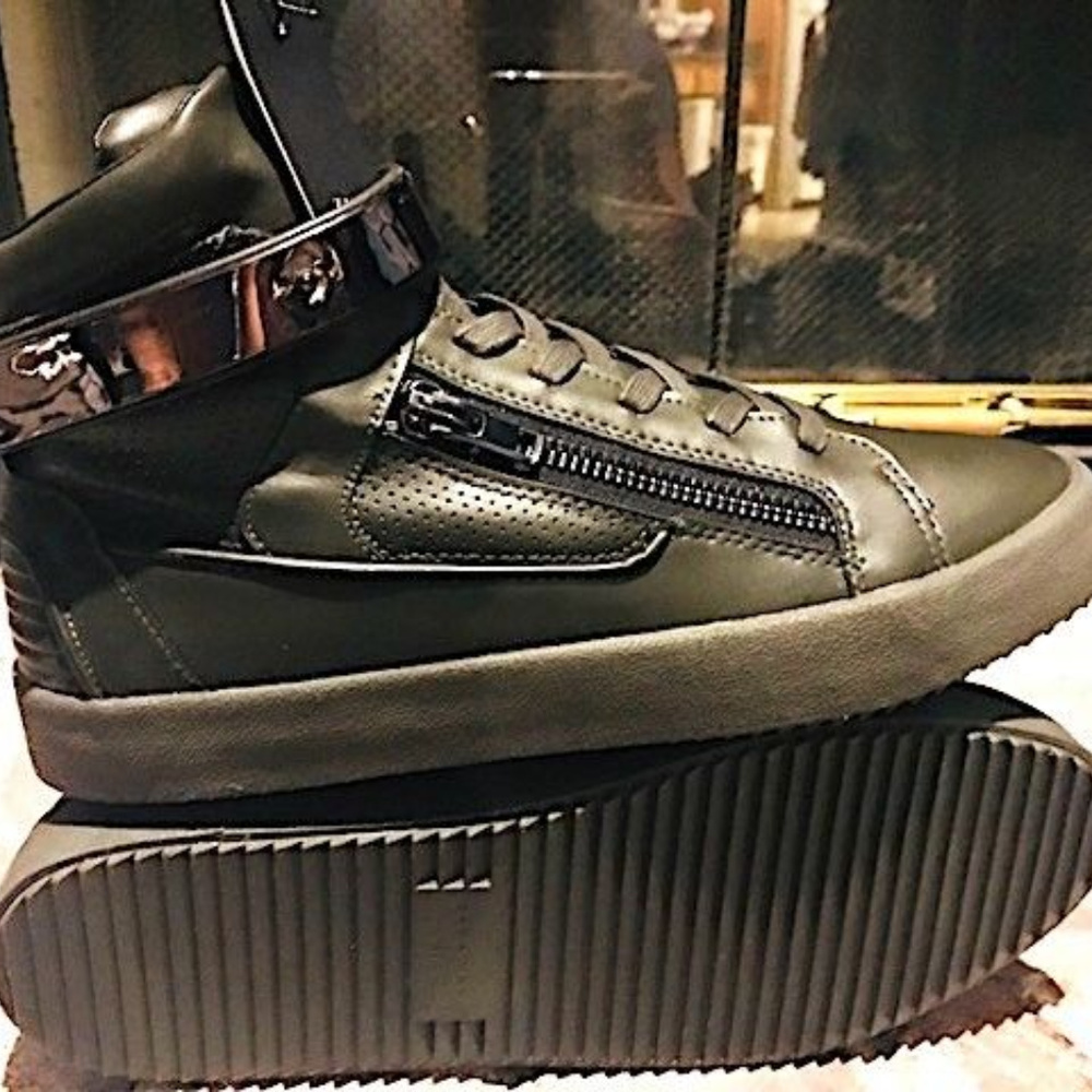 Zara Mens Dark Green Hi-Top